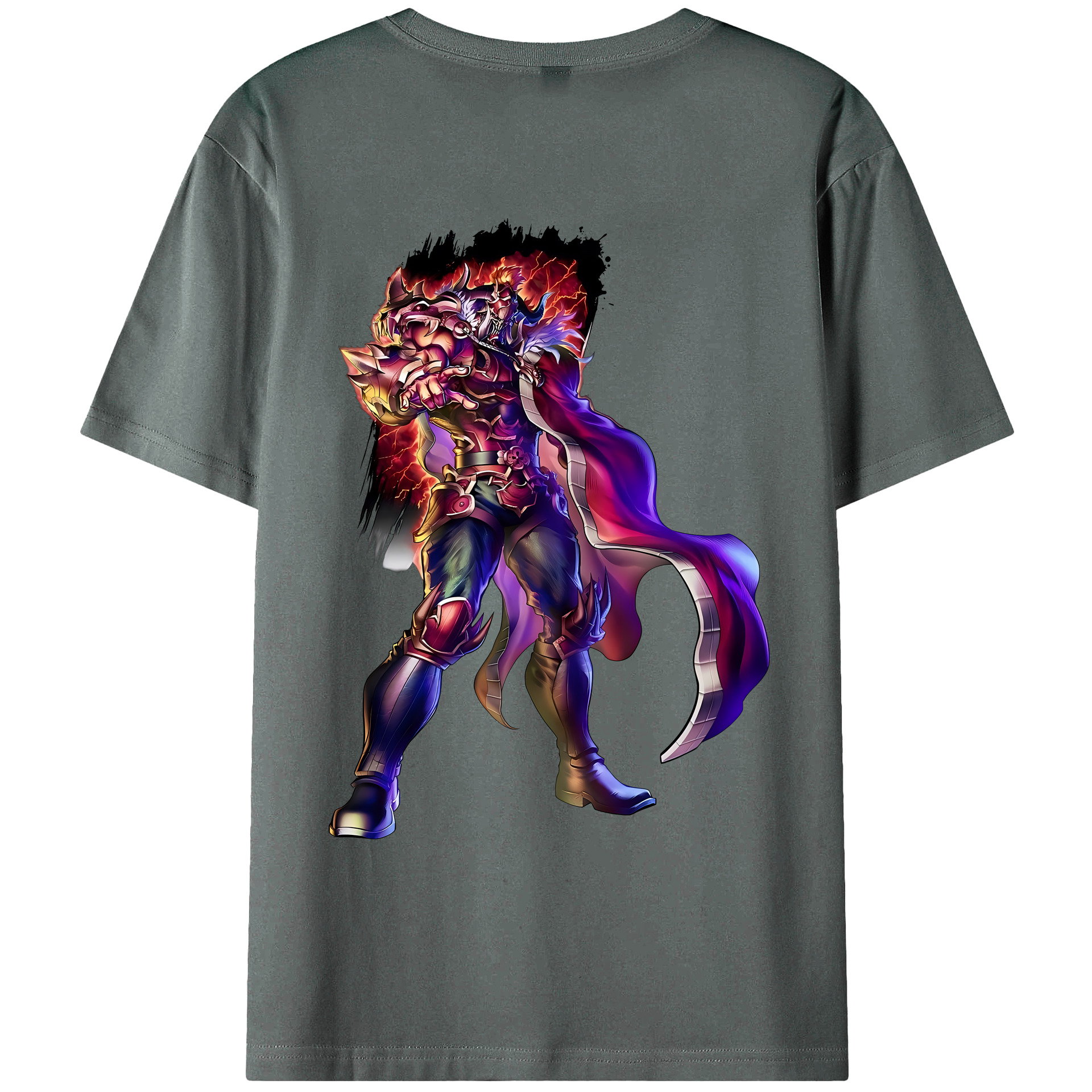 （画像用） 北斗の拳 Fist of the North Star 綿100％ メンズ半袖Tシャツ（バックプリント） 通気性